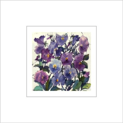 No.518 Pansies - signed Small Print.